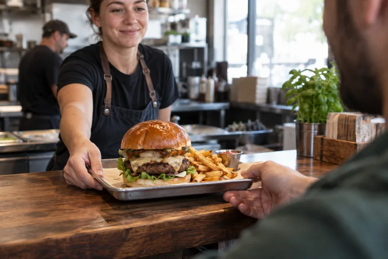 Hamburgueria: cena ilustrativa do comércio