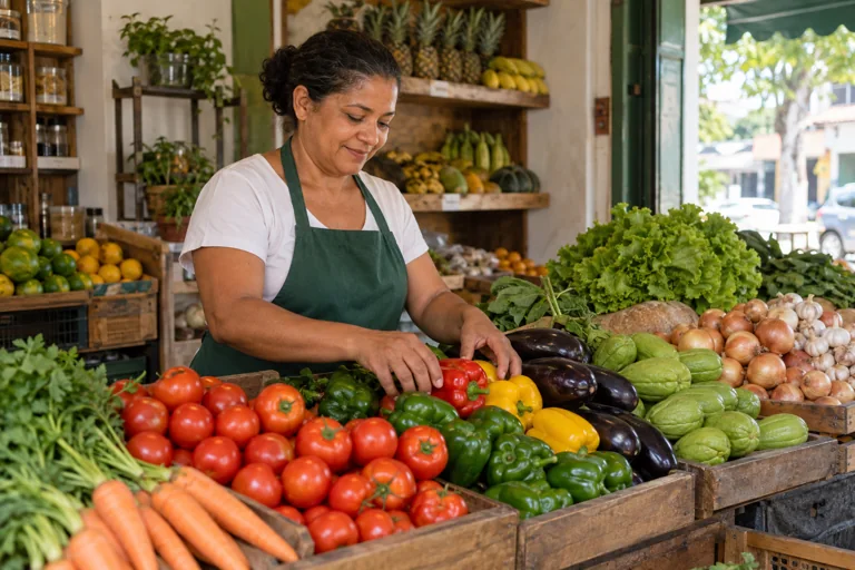 Hortifruti: cena ilustrativa do comércio